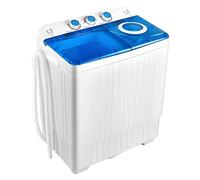 Giantex Machine à laver portable, machine à laver 2 en 1 et combo rotatif, capacité de 26 livres, 18 livres, lavage de 8 livres, avec contrôle de minuterie, pompe de vidange intégrée