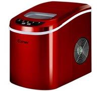 Machine à Glaçons Machine pour Glace Réservoir 2,2L,12kg/24H 9 Glaçons par 6-13Min, pour Maison,Bureau,Café 24,2 x 35,8 x 32,8CM ( L x l x H ) Rouge