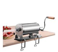 GIANTEX Machine à saucisses manuelle 3,6 l - Machine à saucisses - Seringue à saucisses en acier inoxydable - Presse-saucisses avec pince de table et 4 tubes de remplissage pour les travaux ménagers