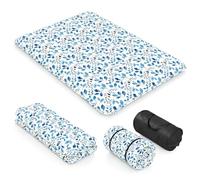 GIANTEX Matelas Futon Japonais Portable 140 x 200 cm, Rembourrage en Coton, Matelas de Sol Pliable pour 2 Personnes, Sac de Transport, Housse Lavable, 2 Bandages, Tatami Pliable pour Voyage, Camping