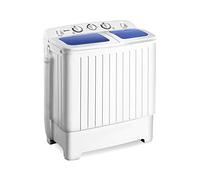 Giantex Mini portable compact double bac machine à laver 17,6 lb Espagne Spinner Machine à laver portable, bleu + blanc