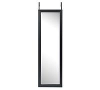 GIANTEX Miroir Mural Rectangulaire, Grand Miroir Suspendu, Miroir Porte Elégant avec 2 Crochets, pour Chambre, Salon, Salle de Bain 120 x 37 cm (Noir)
