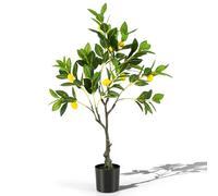 GIANTEX Plante Artificielle Intérieur, Fausse Plante Citronnier 80 CM en Pot avec Ciment, 9 Citrons, Tige & Feuilles Réalistes, Arbre Artificiel Intérieur Extérieur Maison Jardin Bureau