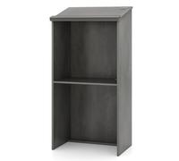 GIANTEX Podium - Présentoir d'hôtesse pour conférencier avec surface de rangement et trous pour câble - Pupitre pour église - Bureau debout - Pour salle de ureau, restaurant, séminaire - 58 x