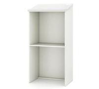 GIANTEX Podium - Présentoir d'hôtesse pour conférencier avec surface de rangement et trous pour câble - Pupitre pour église - Bureau debout - Pour salle de ureau, restaurant, séminaire - 58 x