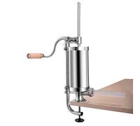 GIANTEX Poussoir à Saucisses Manuel,Machine à Saucisse en Acier Inoxydable, avec Pince de Table & 4 Tubes de Remplissage Différents, pour Maison, Restaurant (1.5 L)