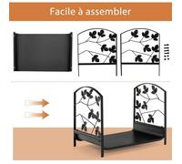 GIANTEX Range Bûches en Acier, 50*34*42 cm Porte Bûches ,Charge de 50 kg, Serviteur Cheminée pour Intérieur Extérieur