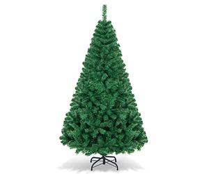 GIANTEX Sapin de Noël Artificiel 180 cm, Arbre de Noël Décoration Intérieur en PVC avec 650 Branches, Support en Métal, Arbre Décoratif pour Maison, Bureau, Apparence Réaliste