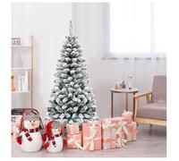 GIANTEX Sapin de Noël Artificiel 230 cm-641 Branches en PVC-350 Lumières LED Blanc Chaud-Support en Métal-Enneigé-Maison, Bureau