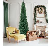 GIANTEX Sapin de Noël Artificiel - 270 cm - Crayon de Noël Fin - Arbre de Noël Artificiel comme Vrai - Arbre de Noël Artificiel décoratif de Noël avec Aiguilles en PVC