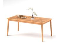 GIANTEX Table à Manger de Jardin avec Trou pour Parasol Ø 5 cm, Table d’Extérieur Rectangulaire en Bois d'Acacia pour 6 Personnes, pour Terrasse, Patio, 170 x 90 x 75,5 cm