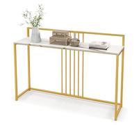 GIANTEX Table console d'entrée, meuble d'entrée, table haute et étroite, console économe en espace et moderne, avec structure métallique, table multifonction pour salon et couloir, charge 80 kg
