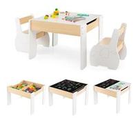 Giantex Table Enfants avec 2 Chaises et Tableau Amovible, Espace de Rangement