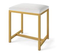 GIANTEX Tabouret de coiffeuse, ottoman rembourré avec siège couvert, charge maximale de 150 kg, tabouret rectangulaire pour chambre à coucher, dressing, salon, couloir, 38 x 30 x 42 cm