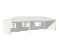 GIANTEX Tente de Réception,Tonnelle de Jardin Pliable 3 x 9M avec Fenêtres Chapiteau,5 Murs Amovibles pour Fêtes de Mariage,BBQ