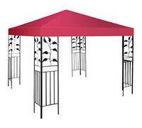 GIANTEX Toile de Toit de Rechange 3 x 3 M Protection Solaire, Tonnelle de Jardin Facile à Installer, pour Jardin, Plage, Parc, Rouge