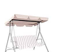 GIANTEX Toit de rechange pour balancelle de jardin, auvent universel, 2 places/3 places, housse de rechange imperméable, auvent pare-soleil (beige, 190 x 132 cm)