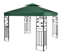 Giantex Toit de Rechange pour Tonnelle de Jardin 3x3M Double Imperméable en Polyester Trou d'Aération Équipé Vert Foncé