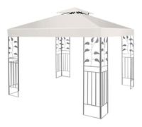 Giantex Toit de Rechange pour Tonnelle de Jardin 3x3M Double Toits Imperméable en Polyester Trou d'Aération Équipé Beige