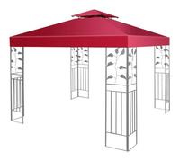 GIANTEX Toit de Rechange pour Tonnelle de Jardin 3x3M Double Toits Toile Épaisse Imperméable en Polyester avec Trou d'Aération