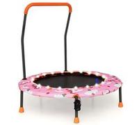Giantex Trampoline Enfant Ø92CM avec 21 Lumières LED, pour Enfant de 3-6 Ans (Rose) Rose G