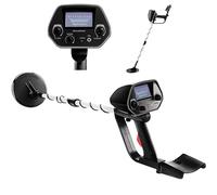 GiantexUK Détecteur de métaux, kit de détection de Haute précision avec Bobine de Recherche étanche, Tige réglable de 77 à 107 cm, Moniteur LCD, Disque et Tous Les Modes métalliques, chercheur de