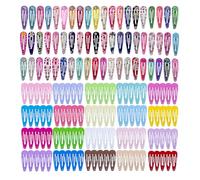 GiantGo Lot de 100 pinces à cheveux pour filles, 5,1 cm, pinces à cheveux antidérapantes en métal pour enfants, adolescentes, femmes, jolies barrettes de couleur bonbon, accessoires pour cheveux,