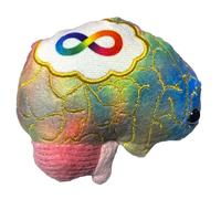 GIANTmicrobes Peluche autiste - Sensibilisation à la neurodiversité et à la santé avec cette peluche cérébrale mémorable, cadeau éducatif pour les amis, les médecins, les thérapeutes, les psychologues