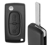 GIANTO Coque Télécommande 2 Boutons Compatible avec Peugeot 106, 107, 205, 206, 207, 306, 307, 308, 309, 406, 407, 807 et Citroen C1, C2, C3, C4, C5 avec Lame - Coque Clé Auto Coque de Remplacement