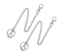 Giantree 2Pcs 25CM Chaîne Porte-Clés, Chaîne Porte-Clés Pantalon Avec Mousqueton Acier Inoxydable Chaîne Durable Mousqueton Porte-Clés Pour Hommes