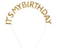Giantree Couronne d'anniversaire pour fille, « Its my birthday » - Bijou de tête avec strass - Accessoire pour femme - Pour fête, anniversaire, fête, bal de fin d'année - Doré, 569932_1_B4BU2U1pg