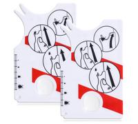 Giantree Lot de 2 cartes à tiques avec loupe, nettoyage rapide des tiques pour enfants, avec loupe, compactes et portables, pour retirer les tiques de l'animal de compagnie ou des humains
