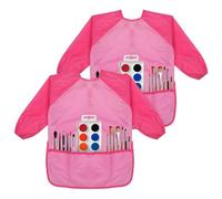 Giantree Lot de 2 tabliers de peinture pour enfants - Imperméables - Avec manches et poche - Réglable - Pour enfants de 5 à 8 ans - Pour l'école, l'art de la peinture, la cuisine, les garçons et les