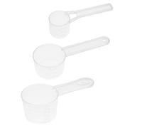 Giantree Lot de 3 cuillères doseuses transparentes - 60 ml, 30 ml, 15 ml - Avec graduation - Cuillères doseuses en grammes pour la cuisson, la pâtisserie, la lessive