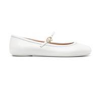 Gianvito Rossi - Ballerines en Cuir Blanc Style Mary Jane - Femme - Chaussures - Blanc - Taille: 35 EU