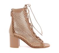 Gianvito Rossi, Femme, Chaussures, Rose, Taille: 37 EU Bottines en Maille Perforée à Bout Ouvert