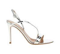 Gianvito Rossi - Manhattan Sandale en cuir à effet métallisé - Femme - Chaussures - Gris - Taille: 41 EU