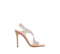 Gianvito Rossi - Metropolis Glass+Patent Sandal - Femme - Chaussures - Beige - Taille: 39 EU