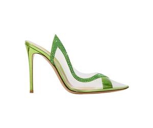 Gianvito Rossi - Stiletto Hortensia Cristal Vert - Femme - Chaussures - Vert - Taille: 40 EU