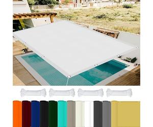 Giardino Balcone Piscina Colore Rete Resistente e Traspirante 3 x 8 m Telo Ombreggiante pour Pergolato 98 % de protection UV Facile à installer