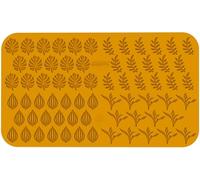 GIARDINO - STAMPO IN SILICONE N.68 FOGLIE 40X25 H 2 MM - 40X49 H 2 MM
