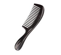 GIAYEU Peigne à Dents Larges en Bois de Santal Noir, démêlant en Bois Fait Main avec Manche for Femme