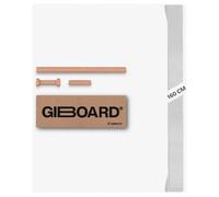 Gibbon Giboard Webbing Set - Kit Sangle de Rechange + Système de Tension Lock & Roll Inclus - Collection Pure White (Blanc Uni) - Compatible Toutes Planches