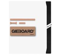 Gibbon Giboard Webbing Set - Kit Sangle de Rechange + Système de Tension Lock & Roll Inclus - Collection Pure Black (Noir Uni) - Compatible Toutes Planches