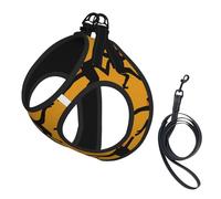 Gibbon Harnais et laisse pour chien Motif singe Noir