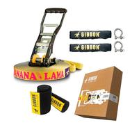 Gibbon Slacklines - Bananalama XL Treewear Set - Slackline - 25 m - blue / yellow