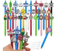 Gibleitz Lot de 30 stylos à bille amusants pour adulte - Différents sarcastiques aléatoires - Stylos humoristiques pour femmes, hommes, employés de bureau, collègues de travail - Fournitures de bureau