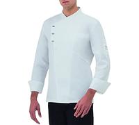 GIBLOR'S Art. 20P08G958 Veste de cuisine Emanuel, Vêtements de Restauration, avec boutons à pression couleur bleue, haute qualité, nouveauté 2020, Blanc, M