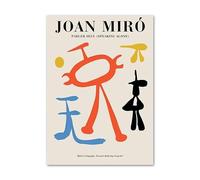 GIBOH Joan Miro Affiche et Impressions Art Mural Moderne coloré Toile Peinture galerie musée Exposition Photos pour Salon décor 50x70 cm x 1 sans Cadre