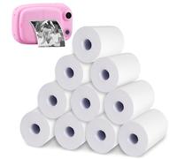 GIBOHOM Lot de 10 rouleaux de papier thermique - 57 mm x 30 mm x 6 m - Papier thermique blanc - Pour appareils photo instantanés - Mini imprimante photo mobile